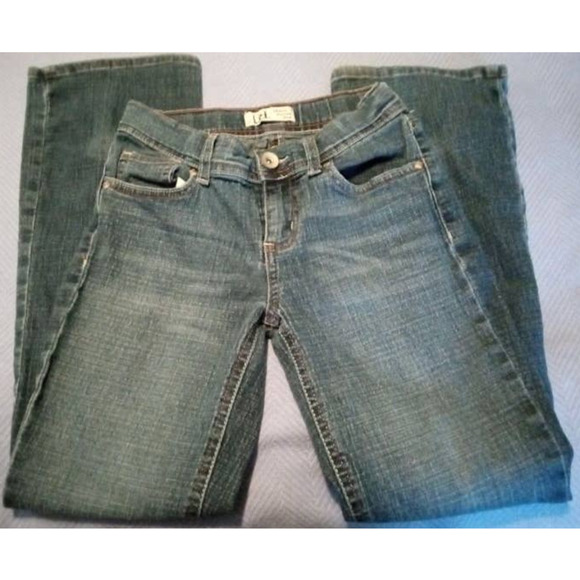 L.e.i. Chelsea Bootcut Jeans Girls Size 12S Low Rise Slim Fit Cotton Blend (AD4) - Picture 1 of 4
